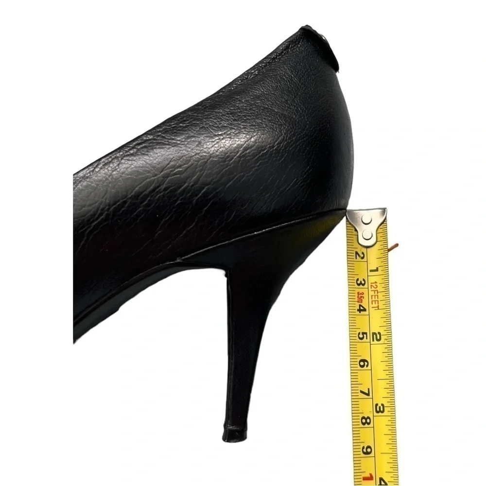 Michael Michael Kors Dorothy black 100% leather pointy toe classic pump heels - Picture 9 of 10